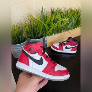 Air Jordan 1 Retro High Spider-Man Origin Story TD AQ2665-602 Toddlers Size 9C
